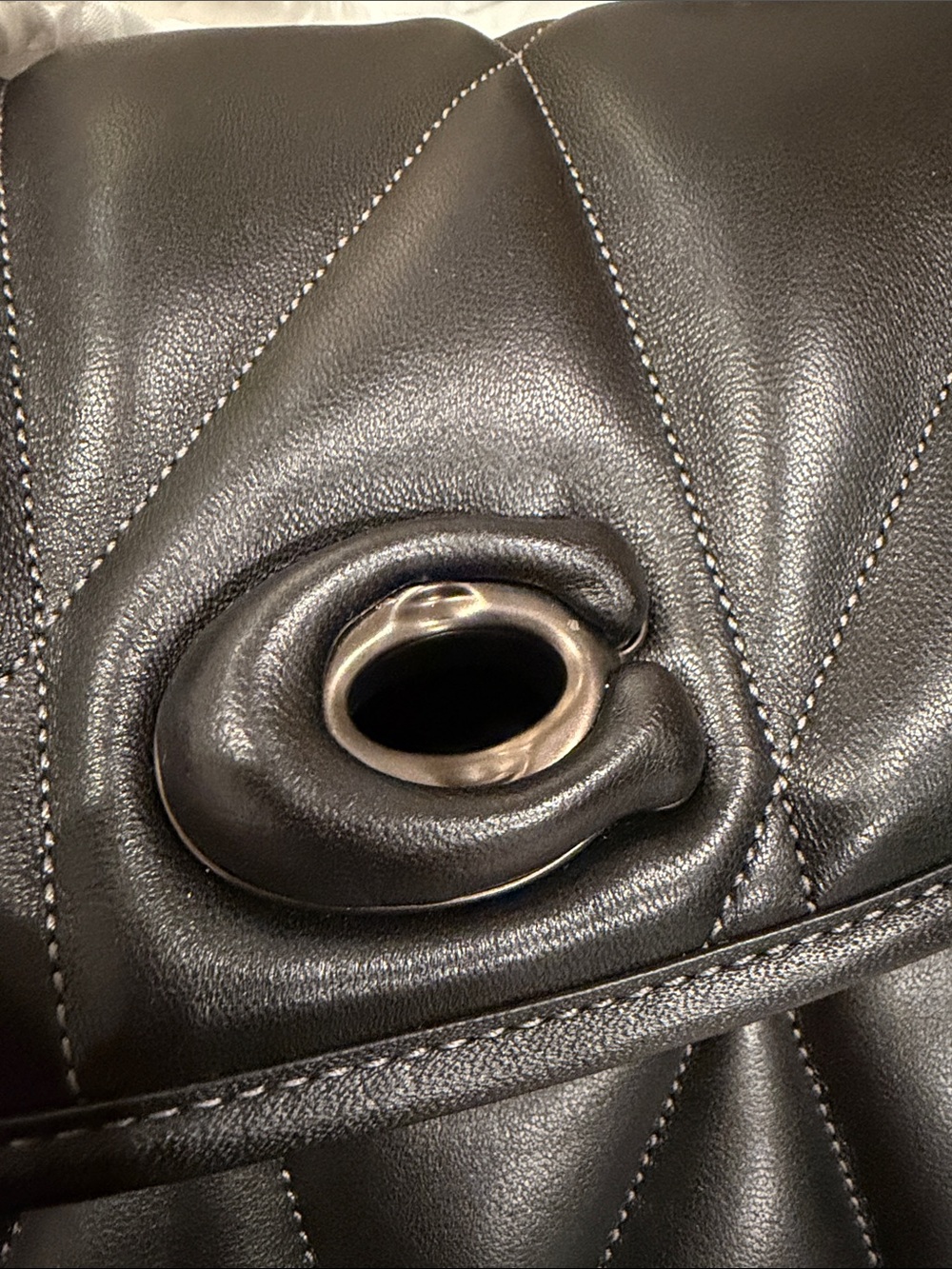Coach pillow Madison Quilted Nappa leather Bag with Chain Strap - Picture 7 of 8